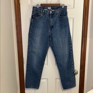 Calvin Klein High Waisted Straight Leg Denim Blue Jeans - Women’s 14, Inseam 30”